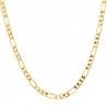 Chain necklace for men and women gold plated figaro mesh 55cm 6mm
