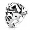 ANELLO CON SIGILLO DA UOMO TEEN IN ACCIAIO NUMERO 7 FORTUNA HAPPINESS POKER NEW FLAME 3993