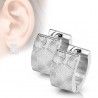 PAIR OF EARRINGS FOR MEN'S WOMEN'S TEEN STEEL SPIRAL CREOLE STYLE NEW 2713