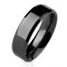 Ring engagement ring couple woman man steel black color lacquered