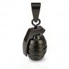 PENDANT FOR MEN'S TEEN IN 316L STEEL GRENADE BLACK MILITARY ARMY + 1 NEW BALL CHAIN