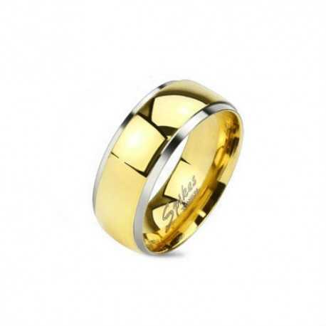 RING ENGAGEMENT RING WOMEN MEN TITANIUM SILVER GOLD PLATED COUPLE