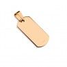 Women's pendant in copper-colored stainless steel, military plate and 1 chain
