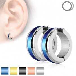 Par de pendientes criollos falsos para hombre y mujer, acero, sin perforar