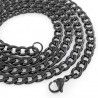 Large black plated steel men's chain link curb link 8mm 61cm
