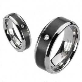 Wedding band ring engagement ring for men and women black titanium