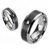 Wedding band ring engagement ring for men and women black titanium