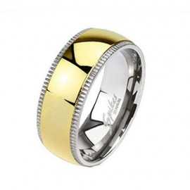 Anillo de boda anillo de compromiso para hombres, mujeres, titanio, banda de oro