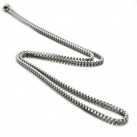 Men's stainless steel necklace chain Venetian mesh 58cm 4mm