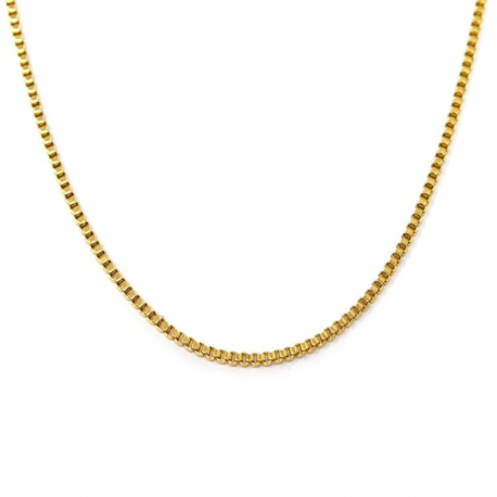 Chaine collier pour homme acier doré maille vénitienne 58cm 4mm