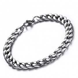 Bracelet for men stainless steel cheap Cuban mesh 22cm 7mm