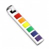 Colgante mujer hombre acero rectangular orgullo gay arcoiris LGBT