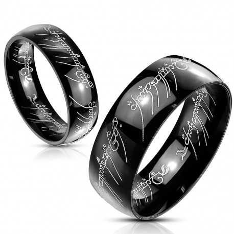 Ring for women, men, black steel, lord of the rings, lord of the ring