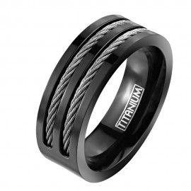 Men's black titanium ring...