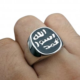 Men's signet ring stainless steel star tray cross of David