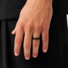 Alliance en céramique noire pour homme - Bague de Mariage 6mm