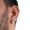 Boucles d'oreilles homme en acier à pointes : boucles d’oreilles rock