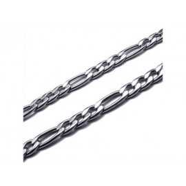 CHAINE POUR HOMME OU ADO EN ACIER 316L DE LUXE 51CM COULEUR ARGENT PROMO NEUF