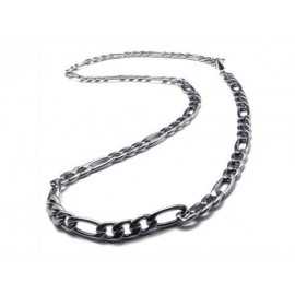 CHAINE POUR HOMME OU ADO EN ACIER 316L DE LUXE 51CM COULEUR ARGENT PROMO NEUF