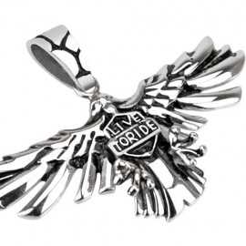 HERREN-BIKER-ANHÄNGER EAGLE CROSS SHAPE STEEL LIVE TO RIDE + 1 NEUE KETTE