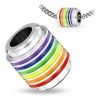 MEN'S WOMEN'S STEEL CYLINDER PENDANT COLOR GAY PRIDE + 1 CHAIN